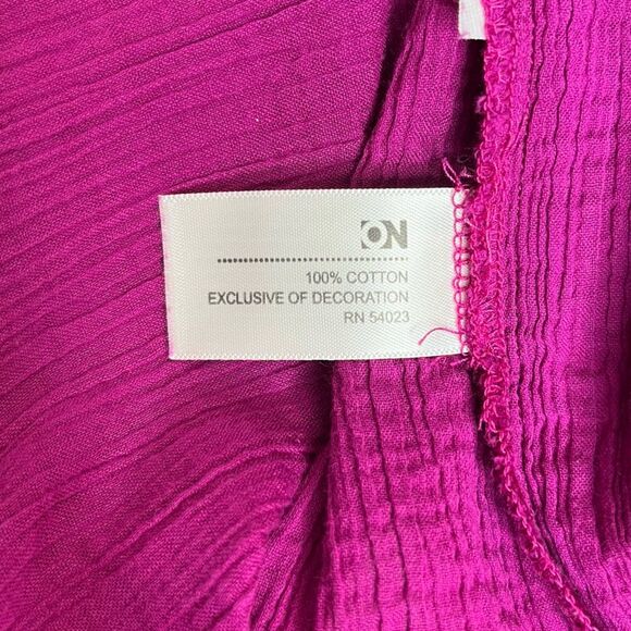 Old Navy Metallic Embroidered Beach Swim Cover Up Tunic Dress Pink Women Large - Picture 9 of 13